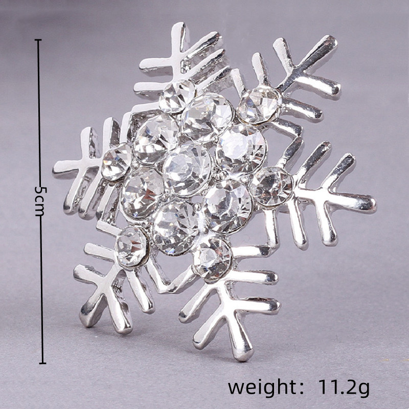 Estilo Simple Copo De Nieve Aleación Diamante De Imitación Embutido Diamantes De Imitación Mujeres Broches display picture 2