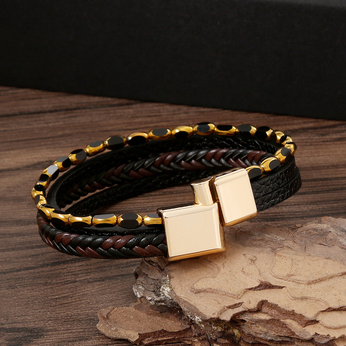 Classical Grain Alloy Handmade Men's Bracelets display picture 5