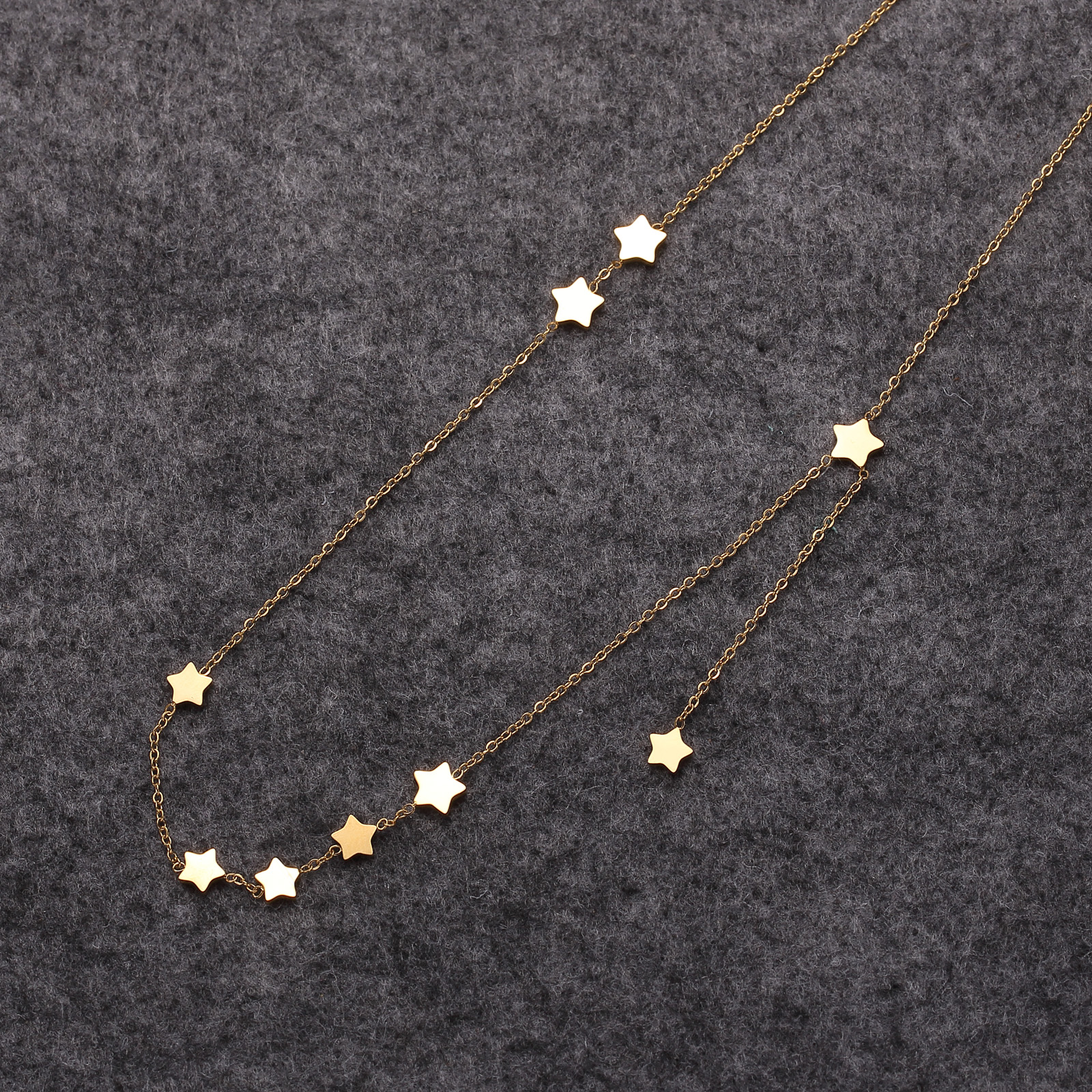 Modern Style Star Stainless Steel Polishing Plating Gold Plated Necklace display picture 2