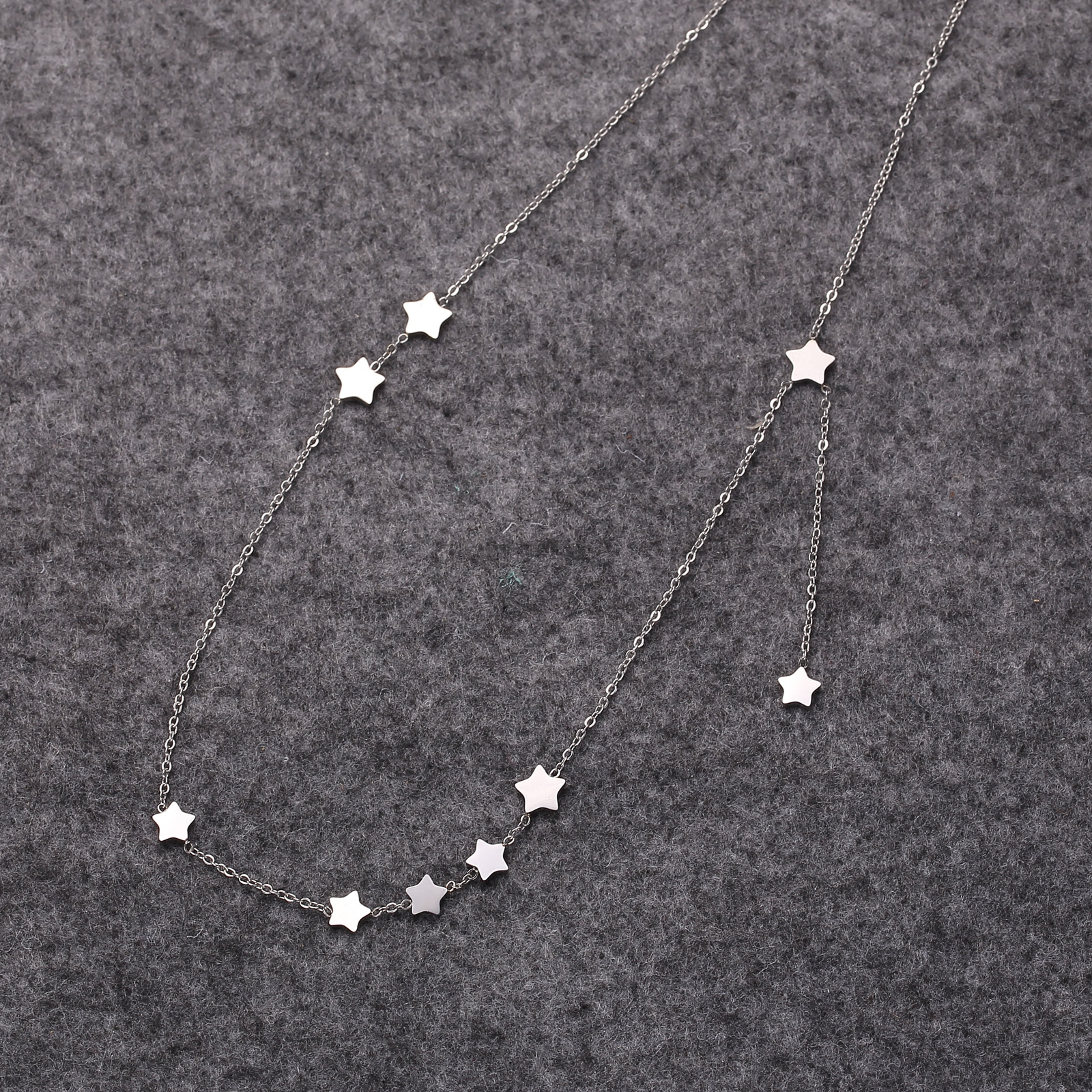 Modern Style Star Stainless Steel Polishing Plating Gold Plated Necklace display picture 4