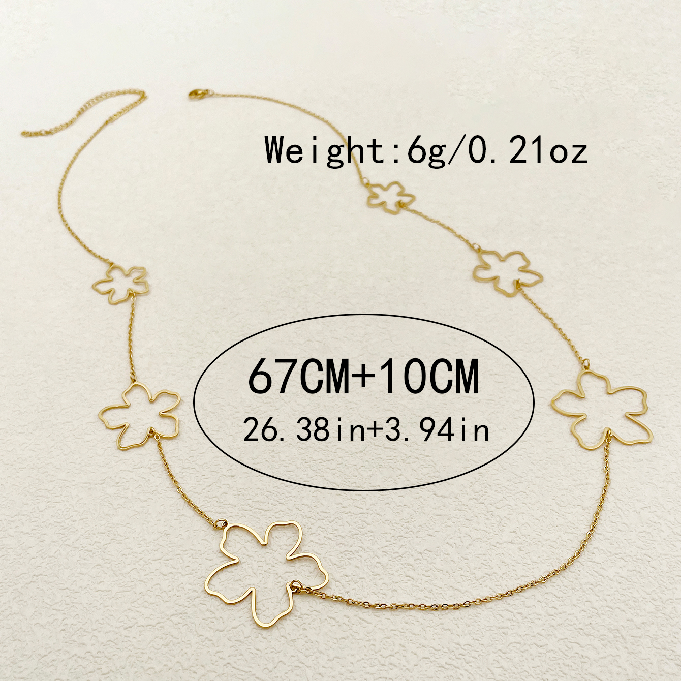 304 Stainless Steel 14K Gold Plated Glam Patchwork Plating Flower Necklace display picture 2