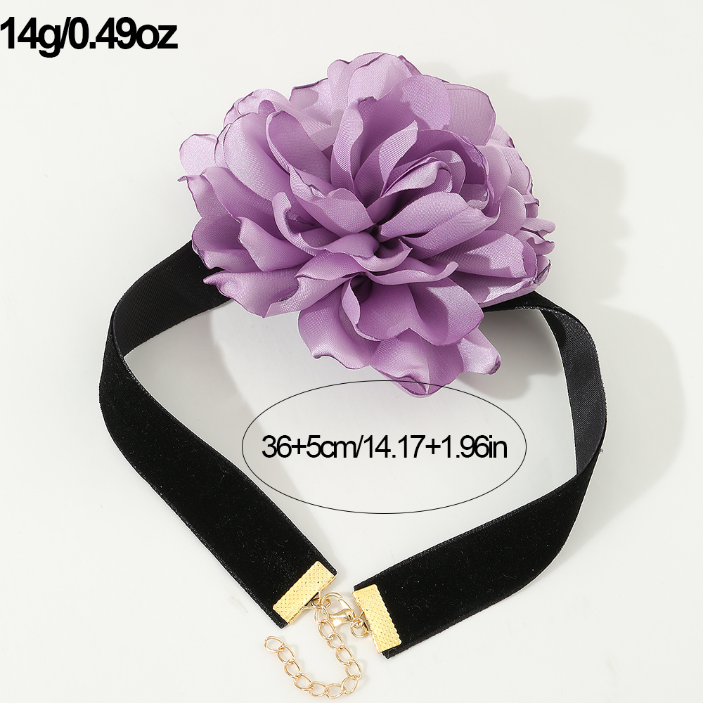 Vintage Style Flower Cloth Inlay Women's Choker display picture 13