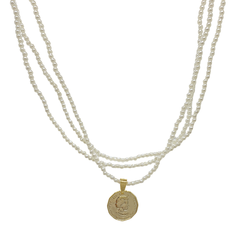 Style Simple Rond Perle D'imitation De Gros Collier display picture 1