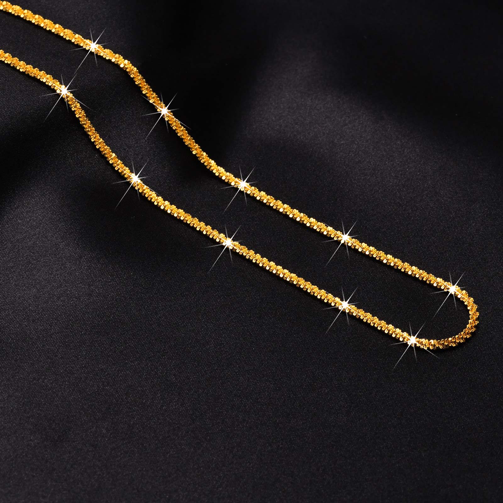 Rostfreier Stahl Vergoldet Einfacher Stil Überzug Einfarbig Halskette display picture 3