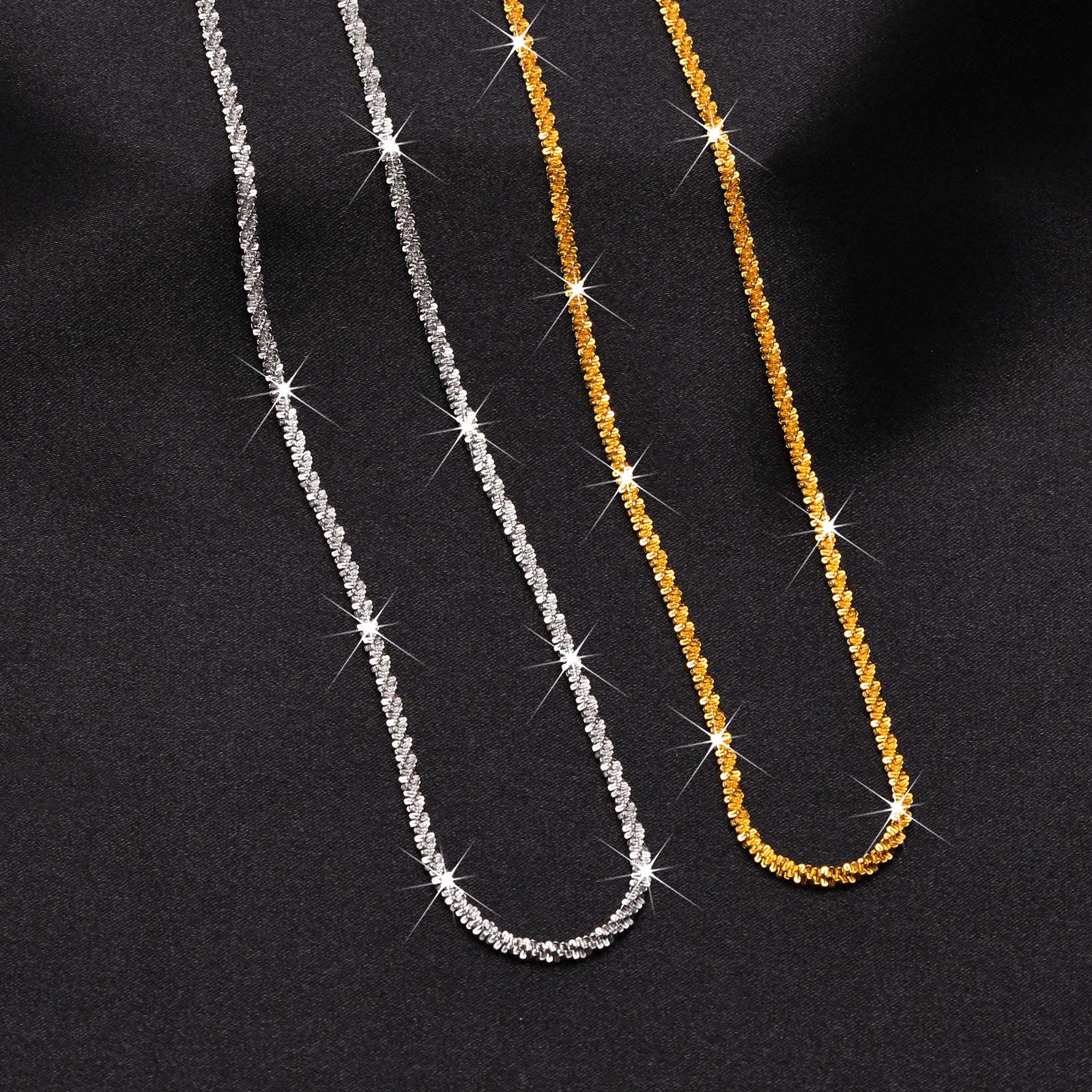 Rostfreier Stahl Vergoldet Einfacher Stil Überzug Einfarbig Halskette display picture 10