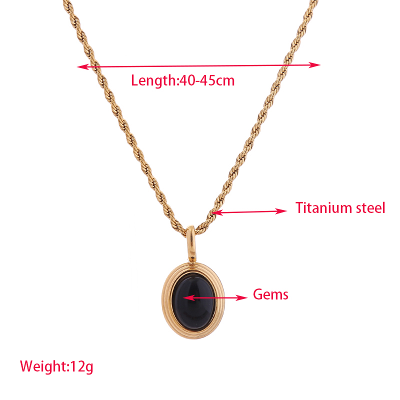 Commute Solid Color Titanium Steel Chain Necklace display picture 1