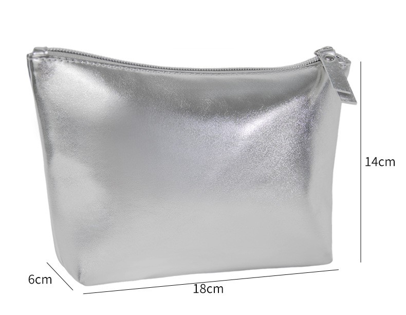 Women's Small All Seasons Pu Leather Solid Color Basic Square Shell Zipper Cosmetic Bag display picture 3