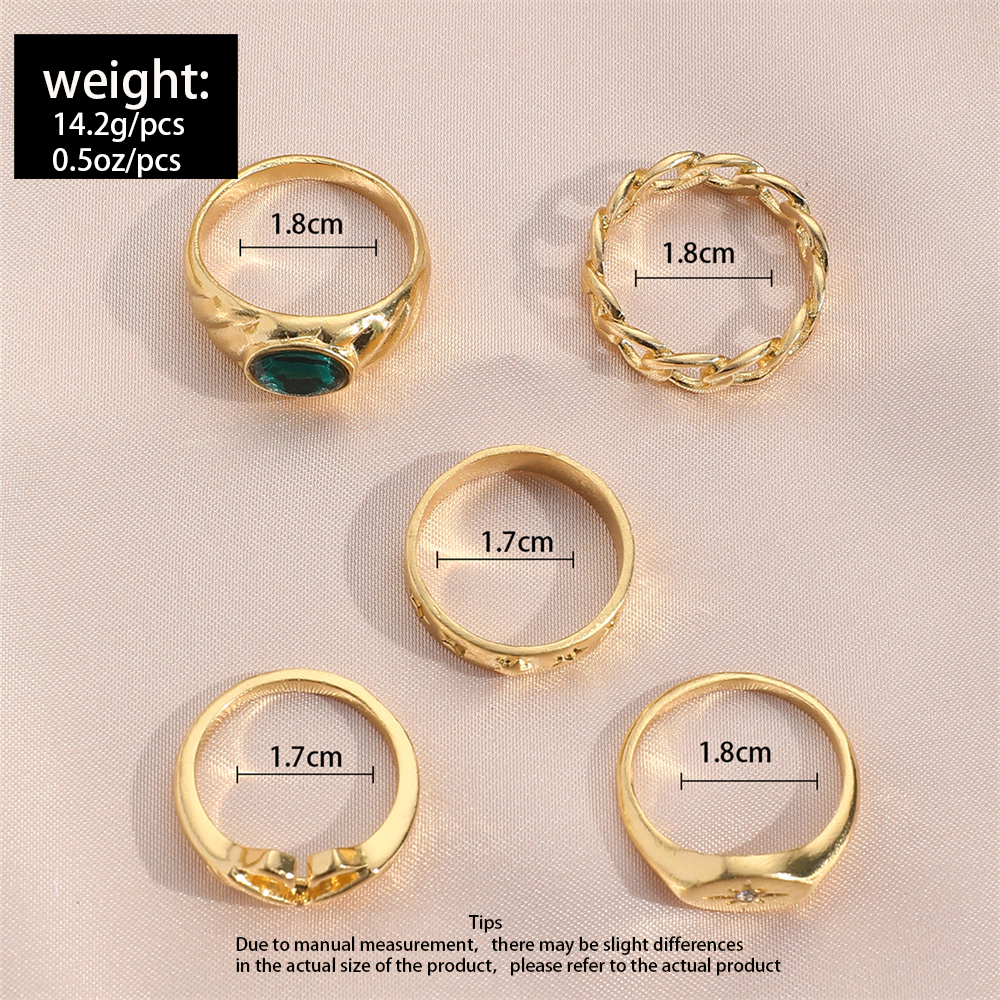 Commute Solid Color Alloy Inlay Rhinestones Women's Open Rings display picture 2