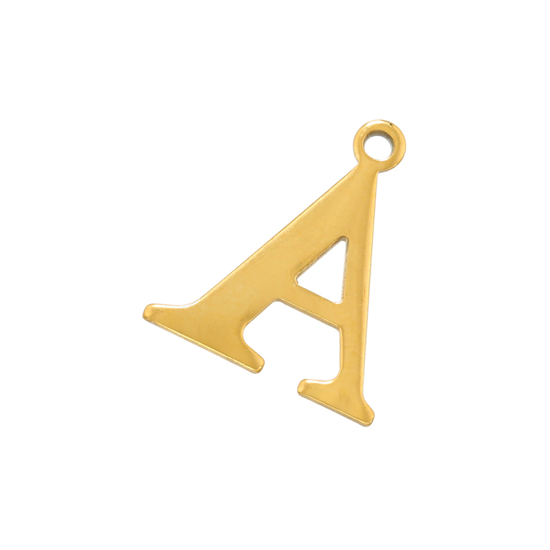 1 Piece Stainless Steel 18K Gold Plated Letter display picture 51