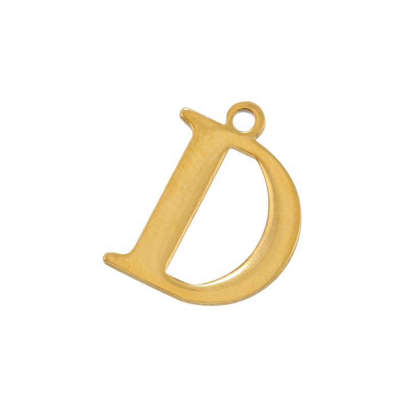 1 Piece Stainless Steel 18K Gold Plated Letter display picture 53