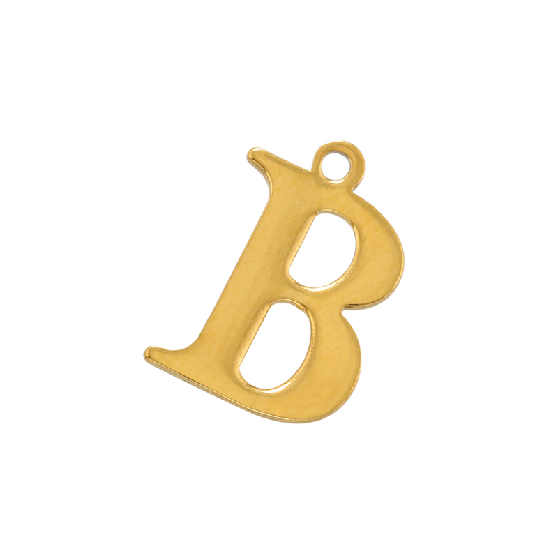1 Piece Stainless Steel 18K Gold Plated Letter display picture 54