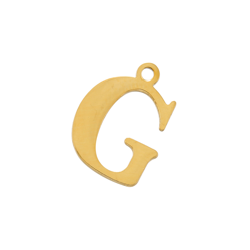 1 Piece Stainless Steel 18K Gold Plated Letter display picture 6