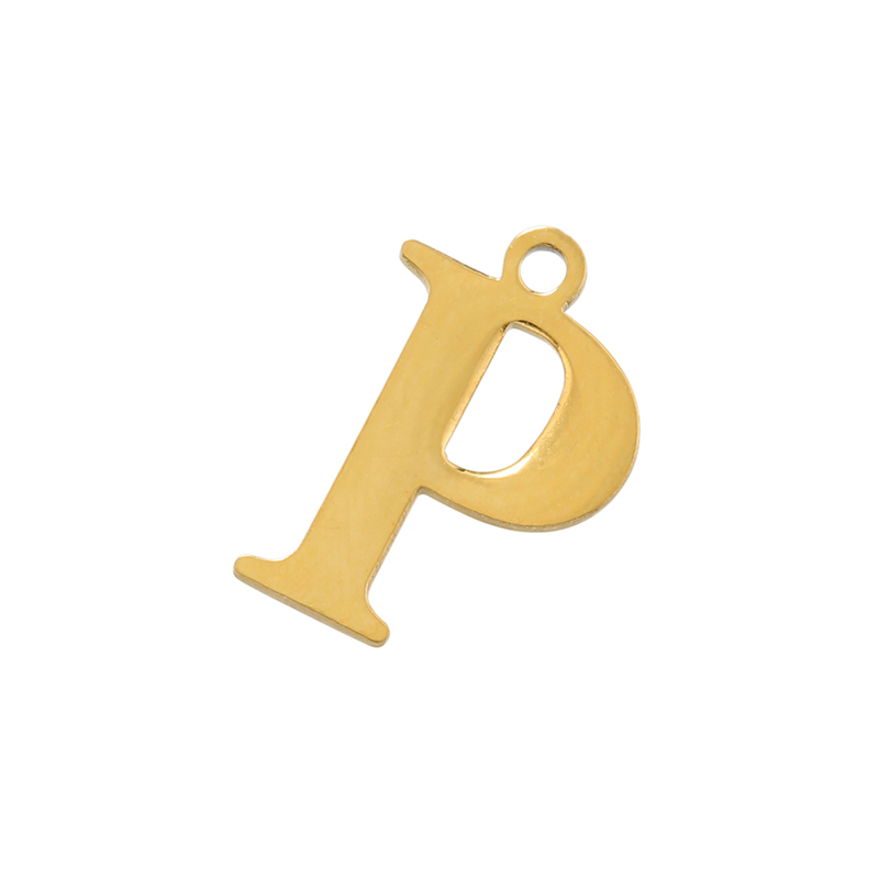 1 Piece Stainless Steel 18K Gold Plated Letter display picture 9