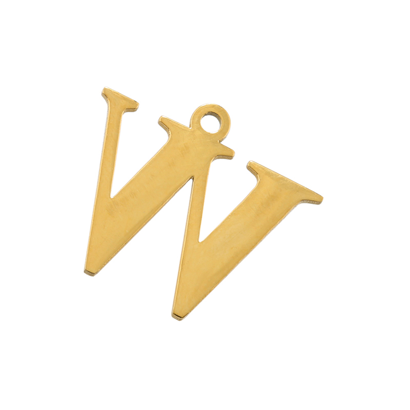 1 Piece Stainless Steel 18K Gold Plated Letter display picture 27
