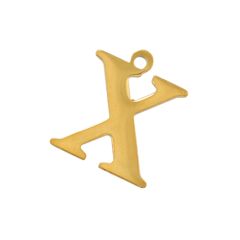 1 Piece Stainless Steel 18K Gold Plated Letter display picture 26