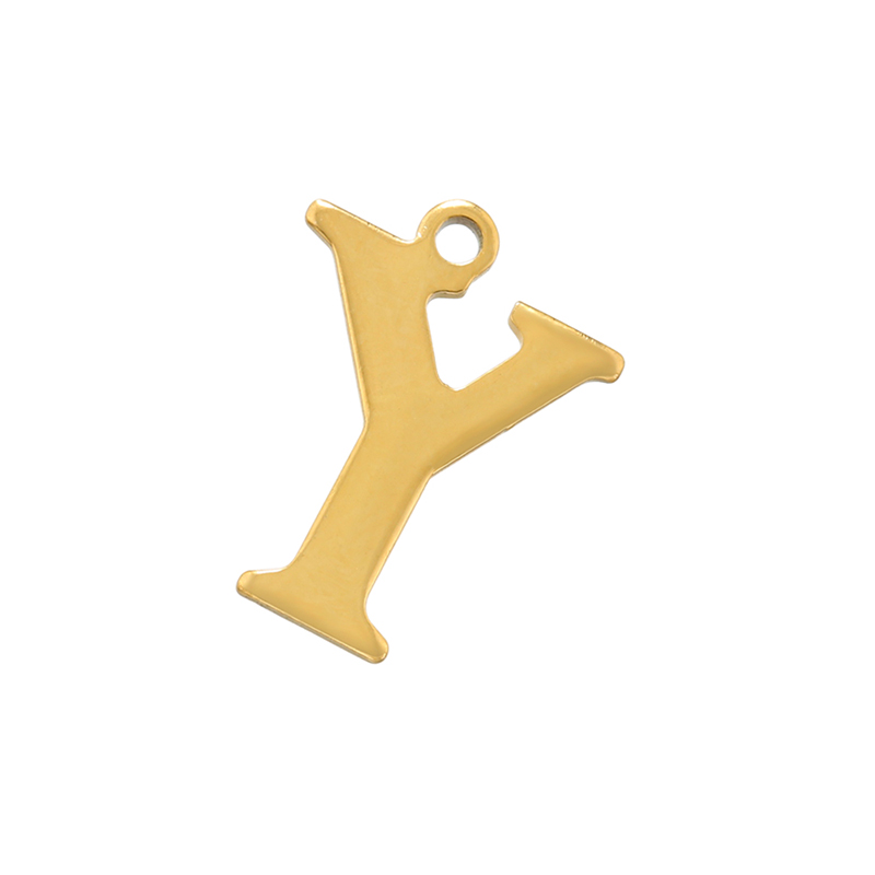 1 Piece Stainless Steel 18K Gold Plated Letter display picture 21