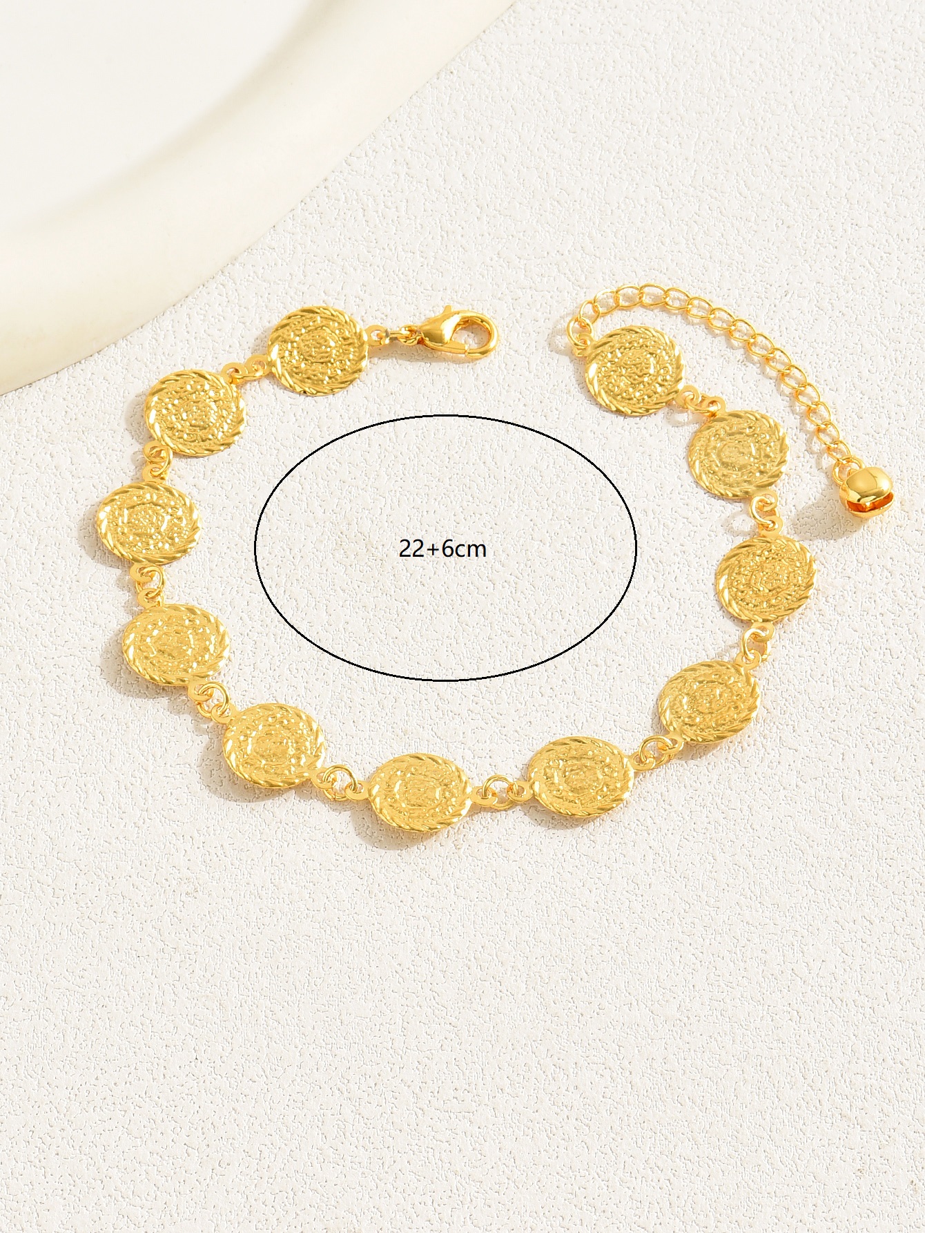 Simple Style Leaves Coin Butterfly 18k Gold Plated Copper Wholesale Anklet display picture 3