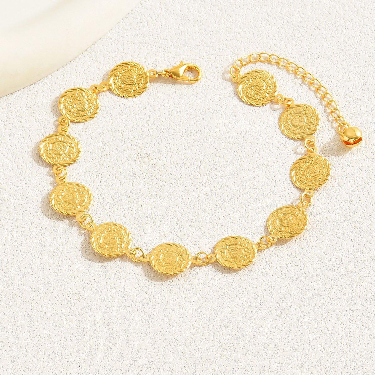 Simple Style Leaves Coin Butterfly 18k Gold Plated Copper Wholesale Anklet display picture 4