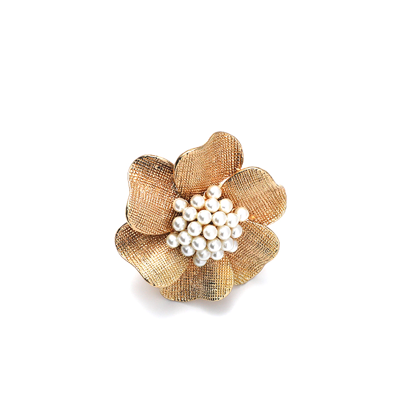 Exaggerated Sweet Flower Alloy Inlay Pearl Women's Rings display picture 2
