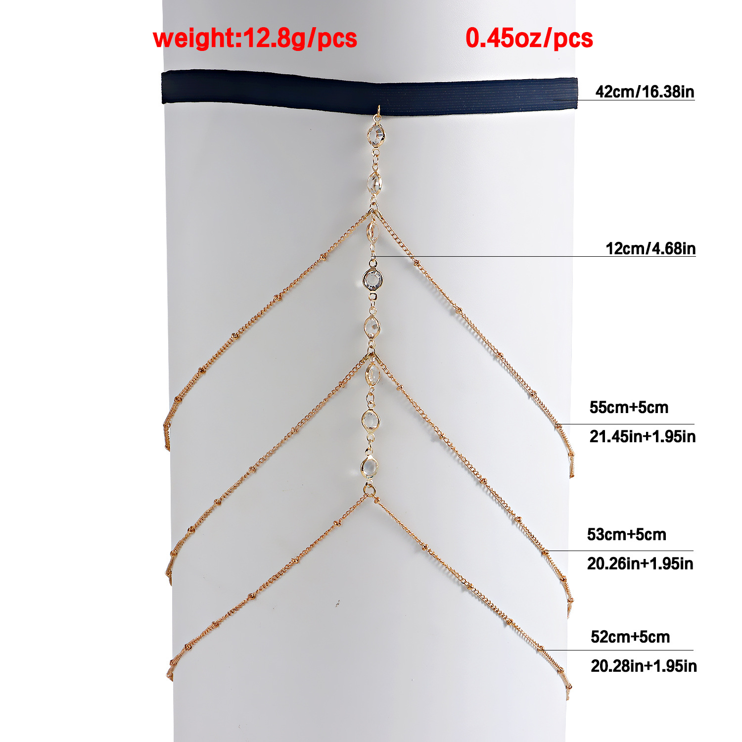 Sexy Irregular Artificial Crystal Alloy Wholesale Leg Chain display picture 3