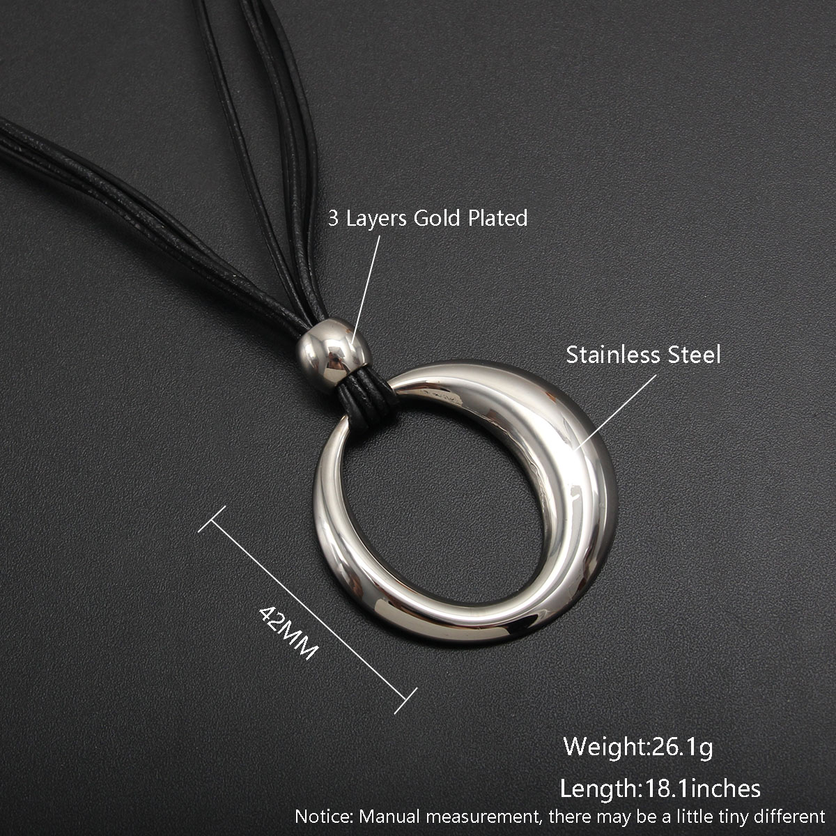 Casual Vintage Style Heart Shape 304 Stainless Steel Leather Rope Women's Pendant Necklace display picture 8