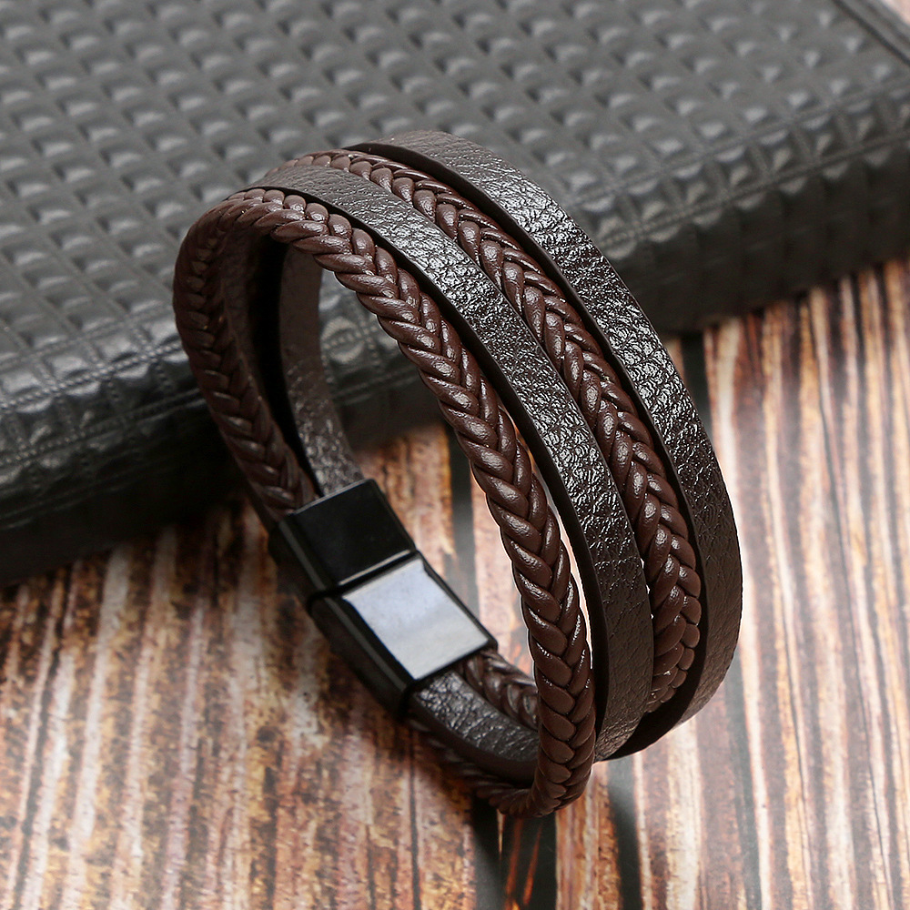 Casual Hip-Hop Solid Color Alloy Men'S Bangle display picture 9