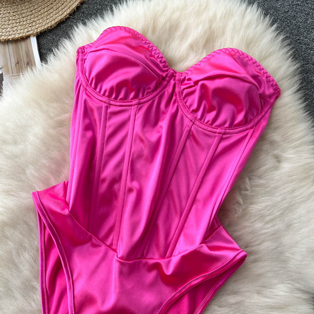 Women's Bodysuits Bodysuits Backless Sexy Solid Color display picture 3
