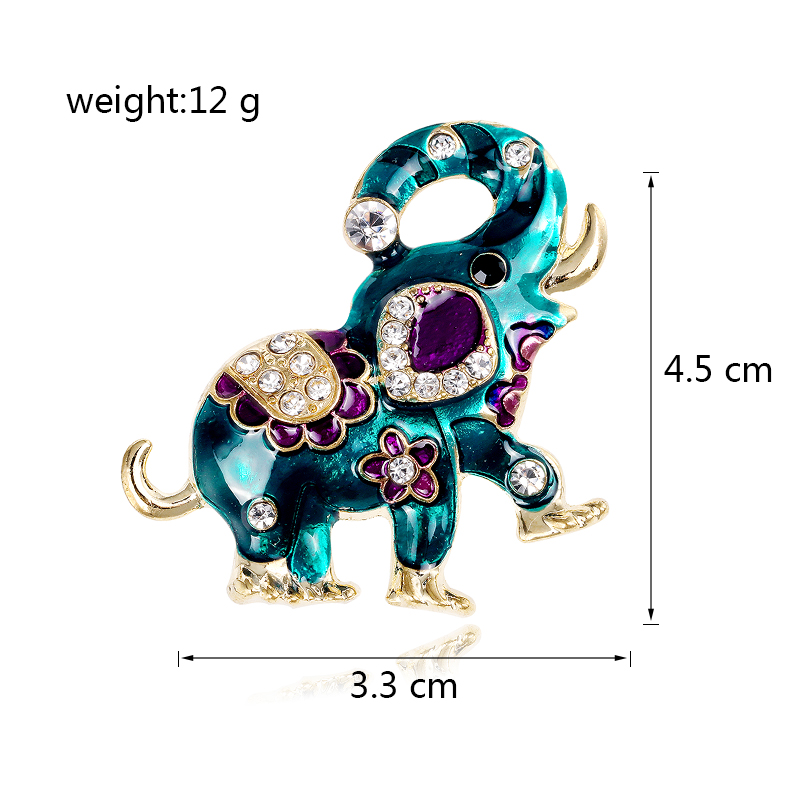 Commute Elephant Alloy Inlay Rhinestones Unisex Brooches display picture 1