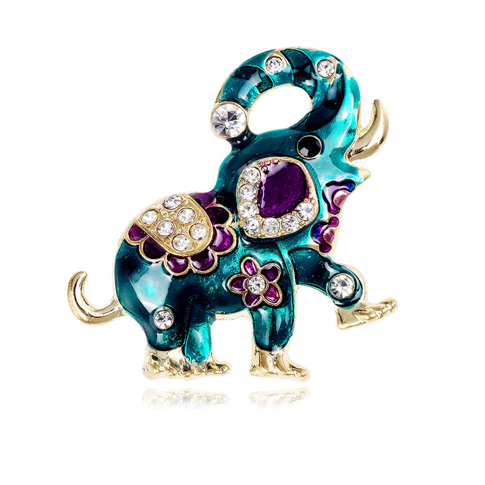 Commute Elephant Alloy Inlay Rhinestones Unisex Brooches display picture 7