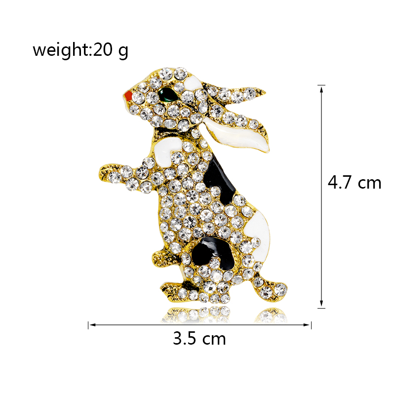 Simple Style Rabbit Alloy Inlay Rhinestones Unisex Brooches display picture 1