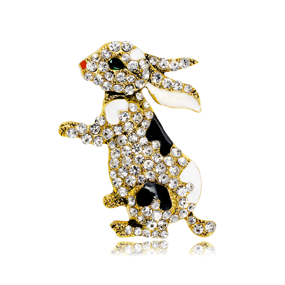 Simple Style Rabbit Alloy Inlay Rhinestones Unisex Brooches display picture 7