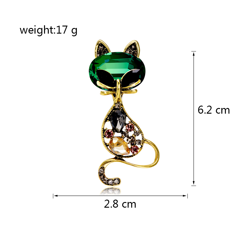 Business Fox Alloy Inlay Rhinestones Glass Unisex Brooches display picture 1