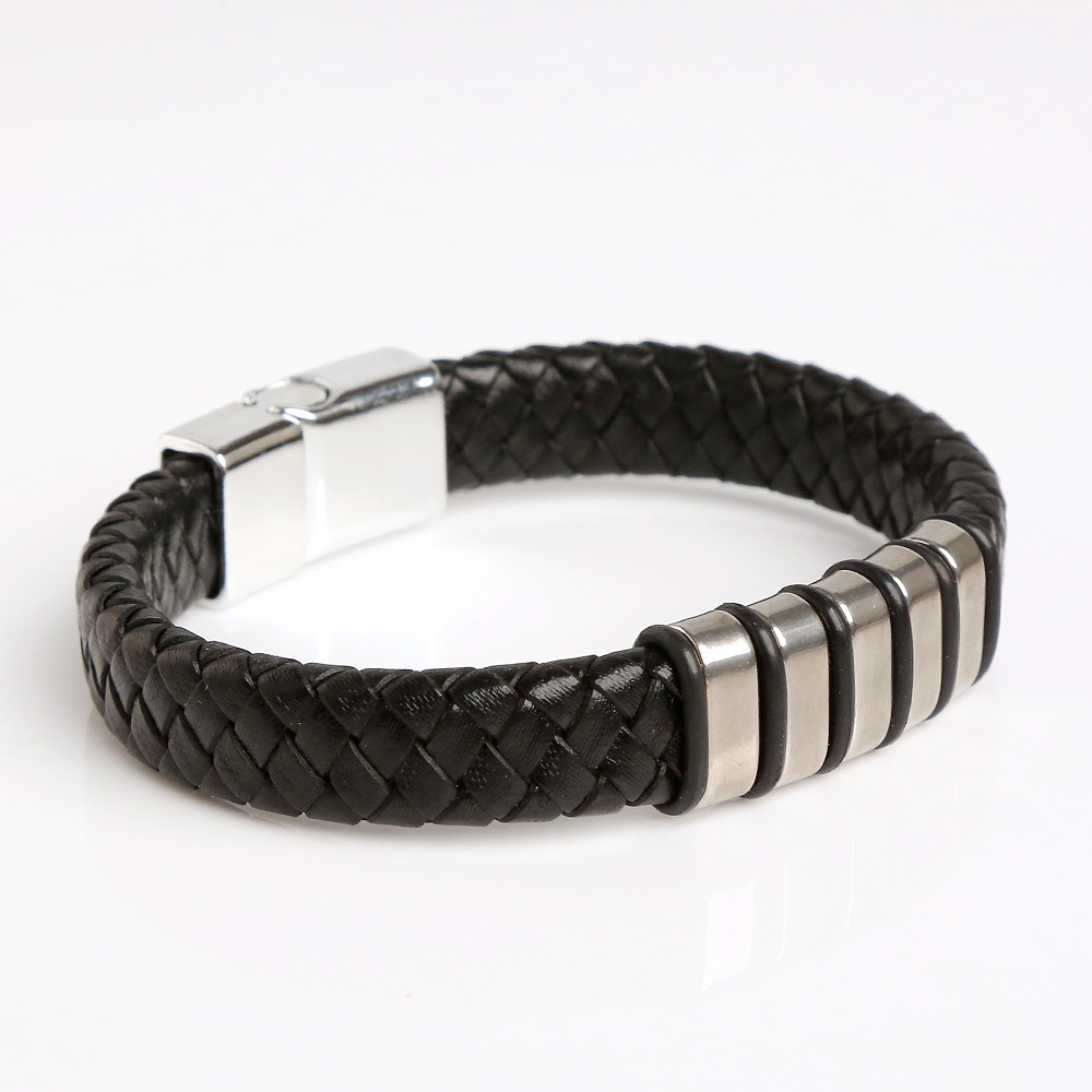 Vintage Style Solid Color Alloy Braid Men'S Bangle display picture 9
