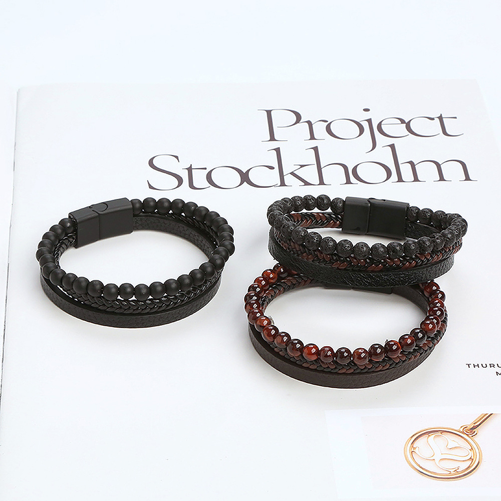 Classical Hip-hop Solid Color Alloy Handmade Men's Bracelets display picture 5