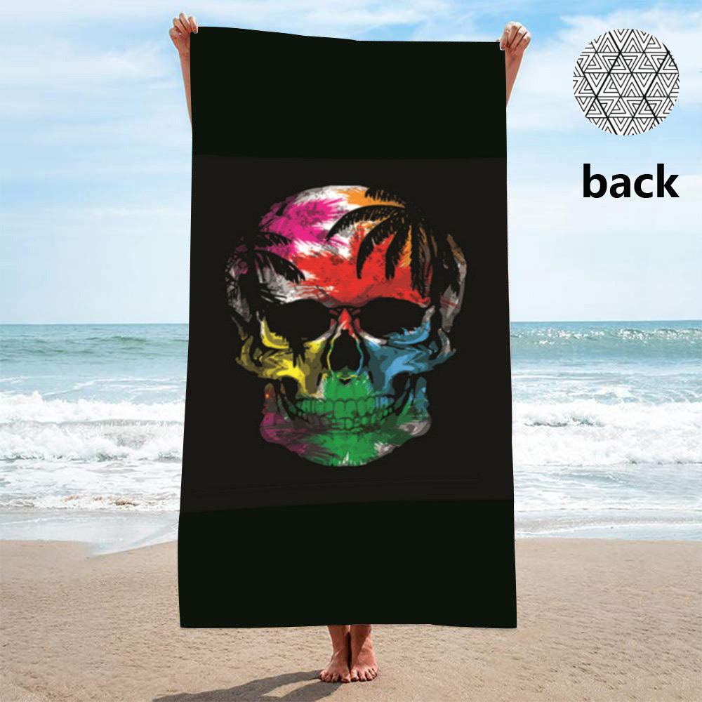 Retro Vacation Flower Elephant Skull Beach Towels display picture 3