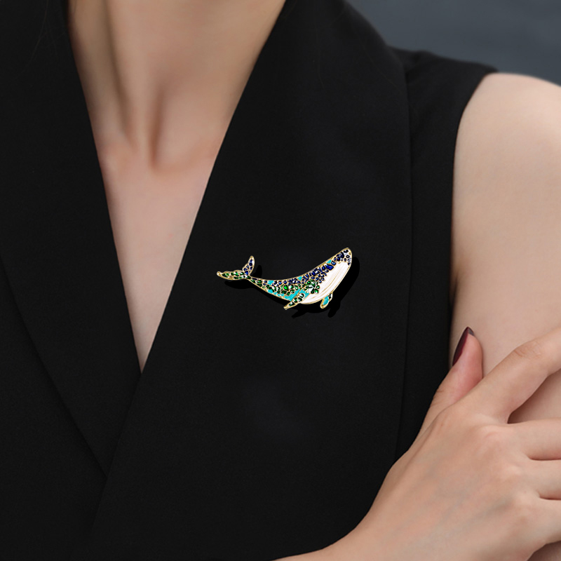 Cute Dolphin Alloy Enamel Unisex Brooches display picture 3