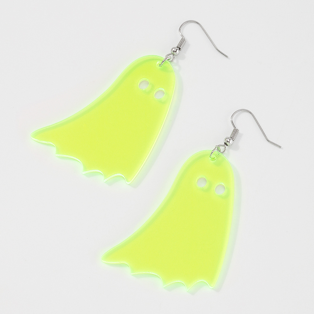 1 Pair Cute Funny Ghost Alloy Resin Drop Earrings display picture 10