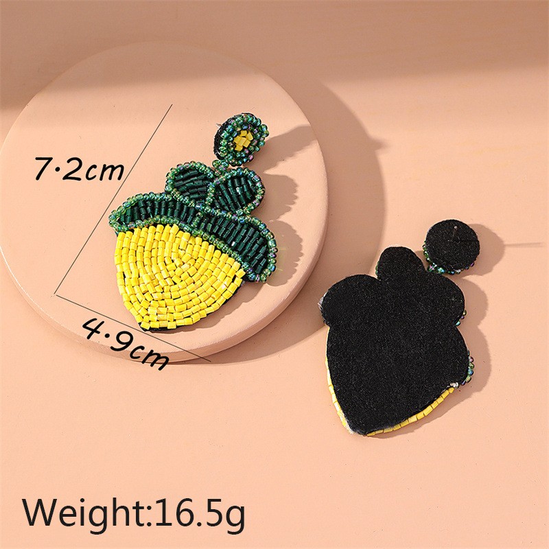 1 Pair Cute Sweet Lemon Fruit Pineapple Arylic Drop Earrings display picture 6