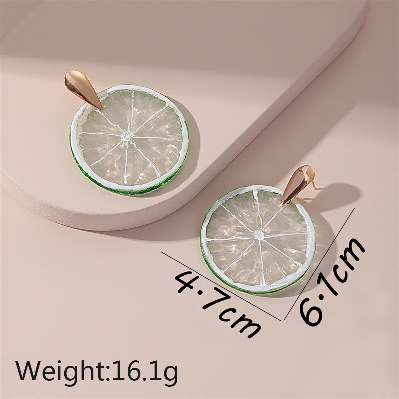 1 Pair Cute Sweet Lemon Fruit Pineapple Arylic Drop Earrings display picture 8