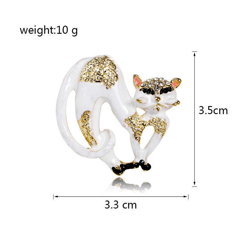 Casual Cat Alloy Inlay Rhinestones Unisex Brooches display picture 1