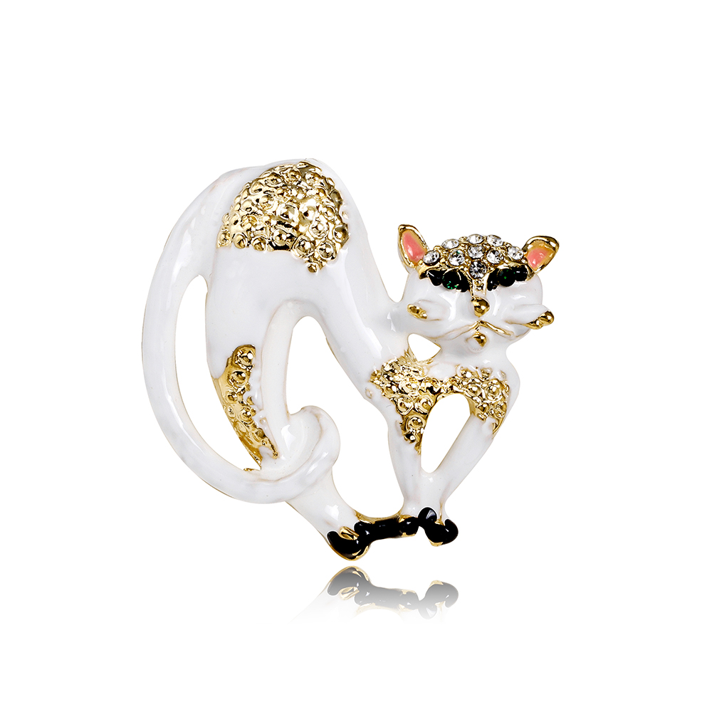 Casual Cat Alloy Inlay Rhinestones Unisex Brooches display picture 5
