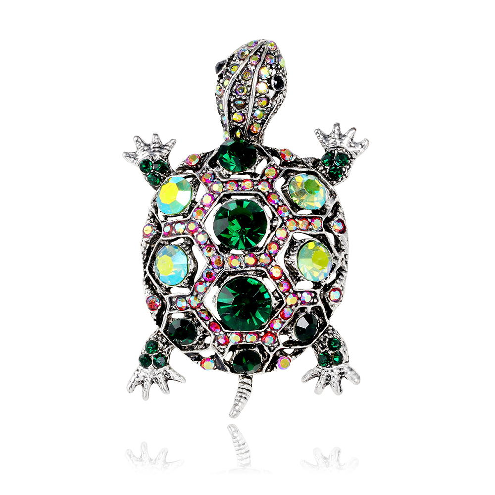 Classic Style Tortoise Alloy Inlay Rhinestones Women's Brooches display picture 4