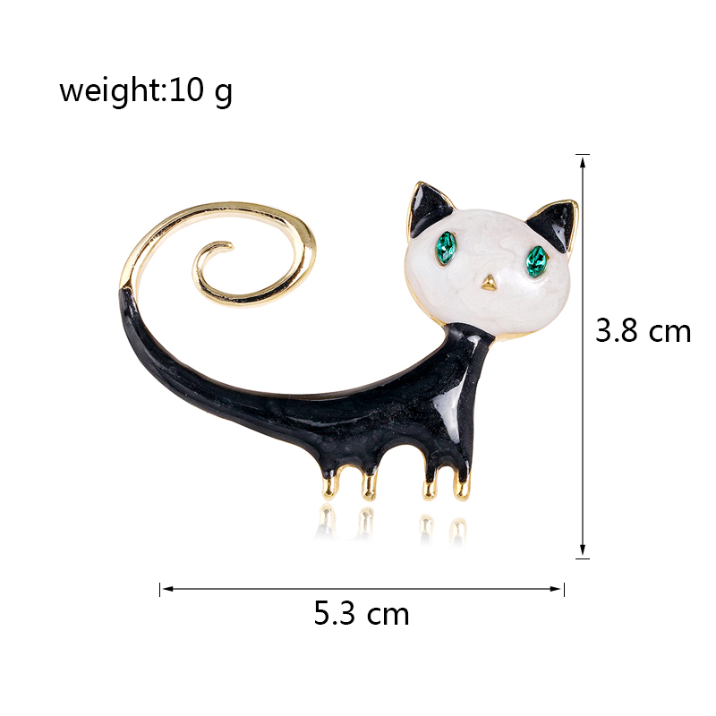Classic Style Cat Alloy Inlay Rhinestones Women's Brooches display picture 1