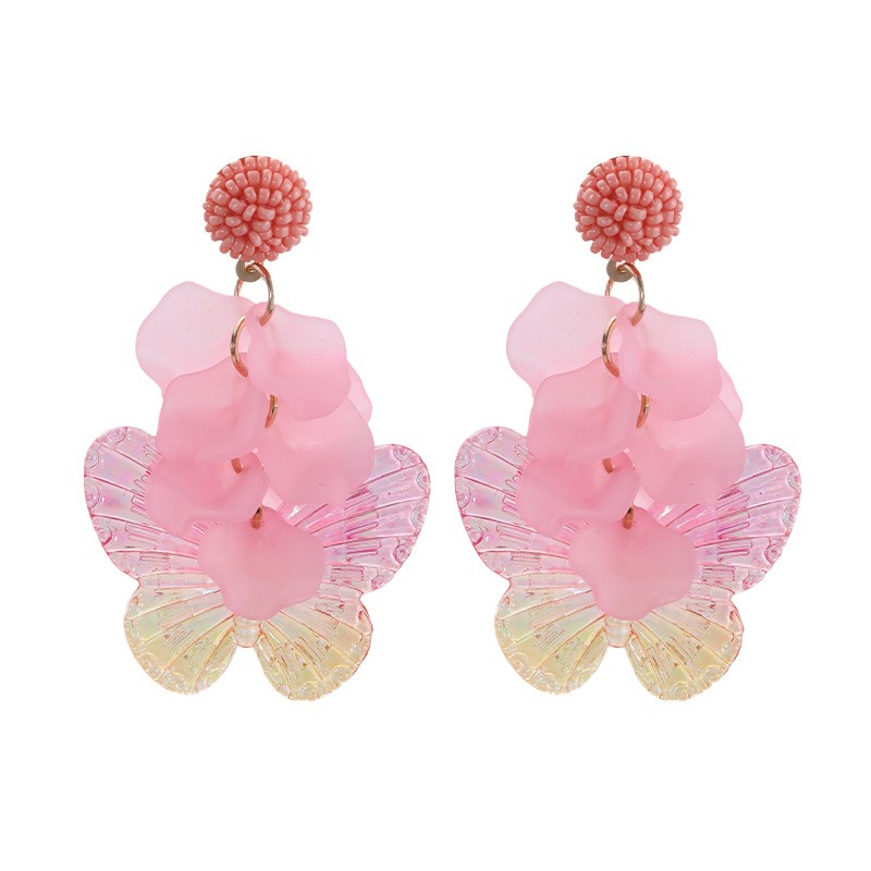 1 Pair Sweet Butterfly Alloy Resin Drop Earrings display picture 2