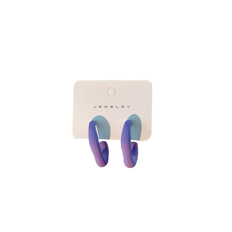 1 Paire Style Coréen Couleur Unie Arylique Boucles D'oreilles display picture 1