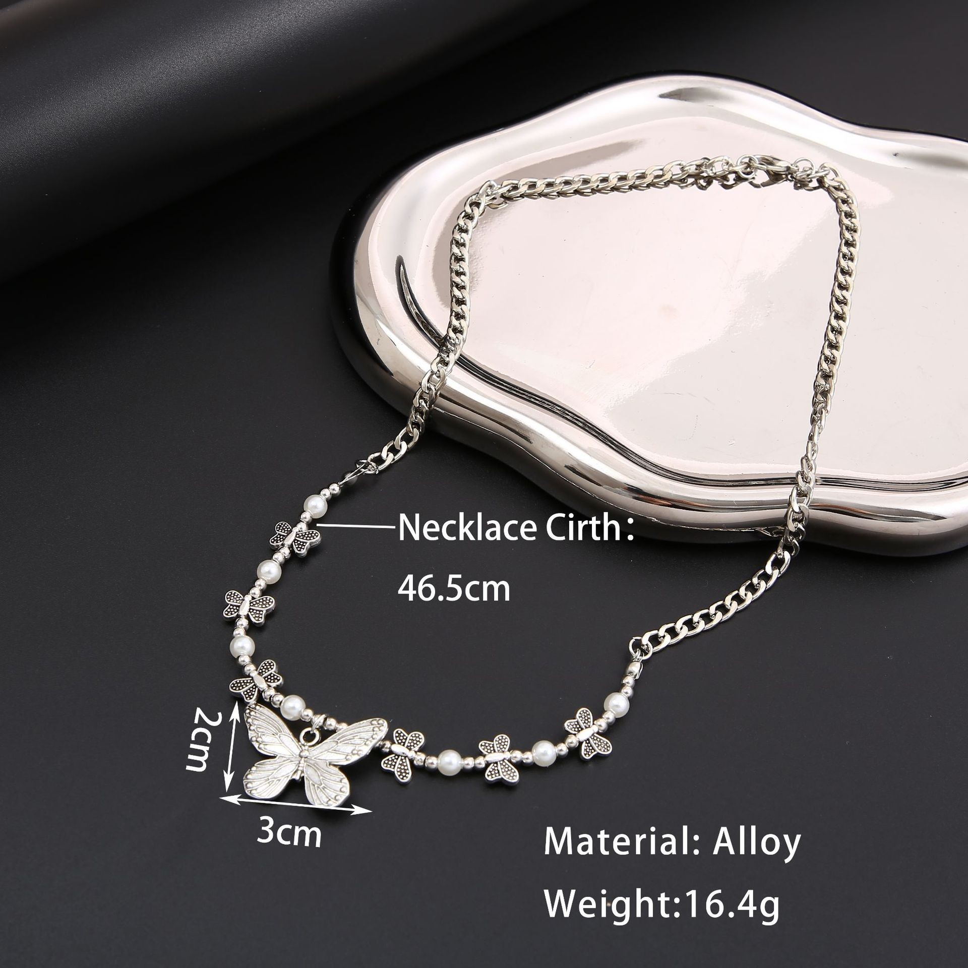 Sweet Shiny Square Heart Shape Butterfly Gold Plated Silver Plated Artificial Gemstones Artificial Crystal Artificial Diamond Artificial Gemstones Imitation Diamond Alloy Wholesale Pendant Necklace display picture 19