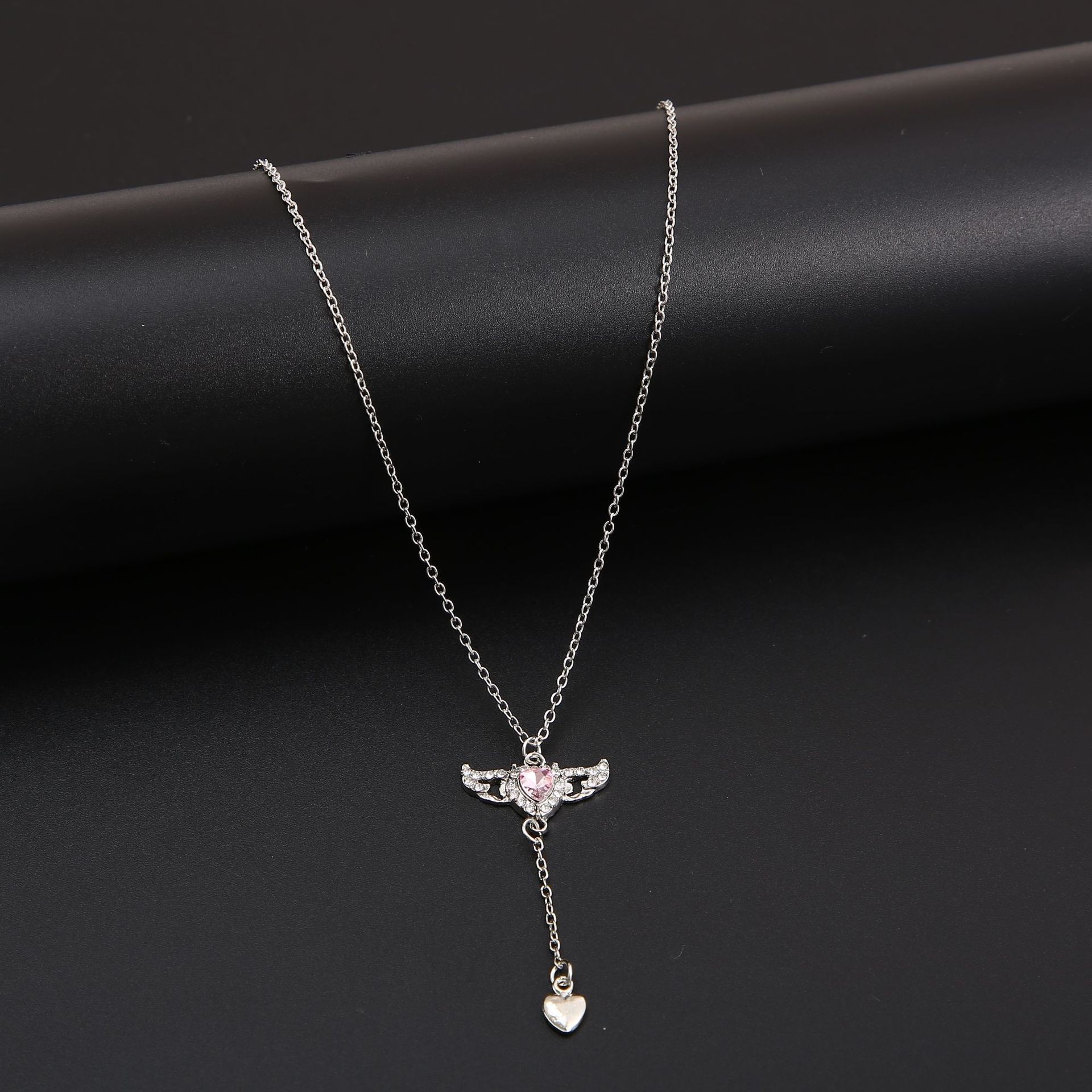 Sweet Shiny Square Heart Shape Butterfly Gold Plated Silver Plated Artificial Gemstones Artificial Crystal Artificial Diamond Artificial Gemstones Imitation Diamond Alloy Wholesale Pendant Necklace display picture 39
