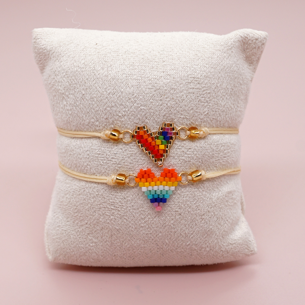 Simple Style Pentagram Seed Bead Beaded Knitting Unisex Drawstring Bracelets display picture 4