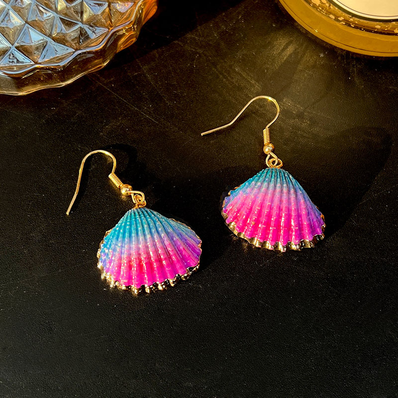 1 Pair Beach Shell Alloy Drop Earrings display picture 5