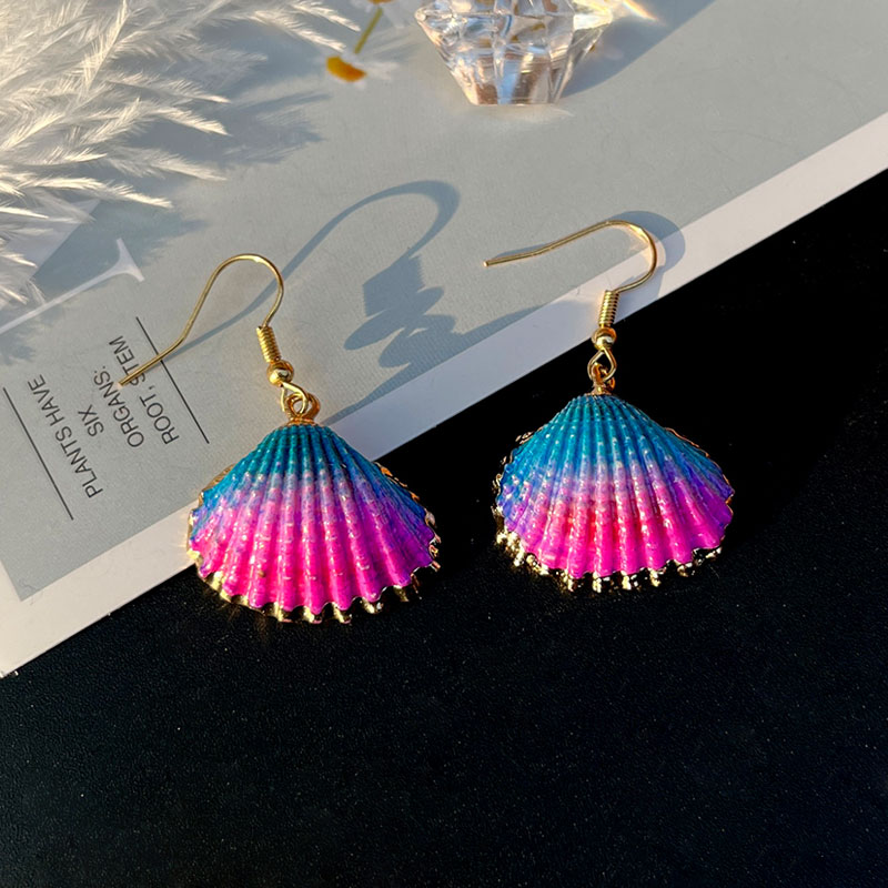 1 Pair Beach Shell Alloy Drop Earrings display picture 6
